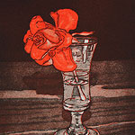 Rose etching by Ruth deMonchaux